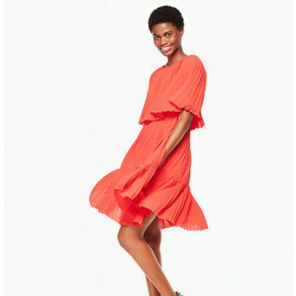 Kate Spade Pleated Cape Dress
